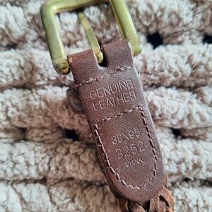 Brown Genuine Leather Belt 50"